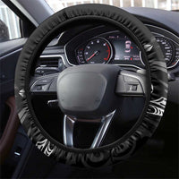 All Black New Zealand Darts Steering Wheel Cover Aoteroa Fern Maori Galaxy Style