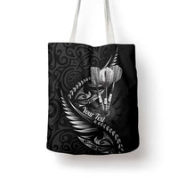 Personalised All Black New Zealand Darts Tote Bag Aoteroa Fern Maori Galaxy Style - Polynesian Pride