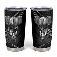 All Black New Zealand Darts Tumbler Cup Aoteroa Fern Maori Galaxy Style