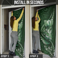 Personalised All Green New Zealand Darts Door Cover Aoteroa Fern Maori Galaxy Style - Polynesian Pride
