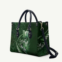 Personalised All Green New Zealand Darts Leather Bag Aoteroa Fern Maori Galaxy Style - Polynesian Pride