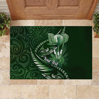 Personalised All Green New Zealand Darts Rubber Doormat Aoteroa Fern Maori Galaxy Style