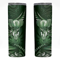 All Green New Zealand Darts Skinny Tumbler Aoteroa Fern Maori Galaxy Style