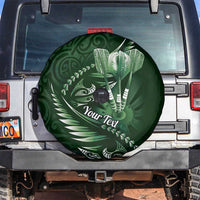 Personalised All Green New Zealand Darts Spare Tire Cover Aoteroa Fern Maori Galaxy Style