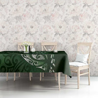 Personalised All Green New Zealand Darts Tablecloth Aoteroa Fern Maori Galaxy Style