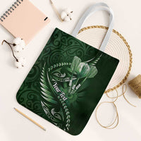 Personalised All Green New Zealand Darts Tote Bag Aoteroa Fern Maori Galaxy Style - Polynesian Pride