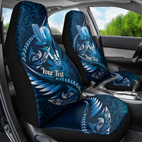 Personalised All Blue New Zealand Darts Car Seat Cover Aoteroa Fern Maori Galaxy Style