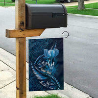 Personalised All Blue New Zealand Darts Garden Flag Aoteroa Fern Maori Galaxy Style