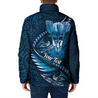 Personalised All Blue New Zealand Darts Padded Jacket Aoteroa Fern Maori Galaxy Style LT14 - Polynesian Pride