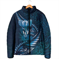 Personalised All Blue New Zealand Darts Padded Jacket Aoteroa Fern Maori Galaxy Style LT14 - Polynesian Pride