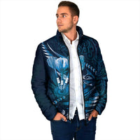 Personalised All Blue New Zealand Darts Padded Jacket Aoteroa Fern Maori Galaxy Style LT14 - Polynesian Pride