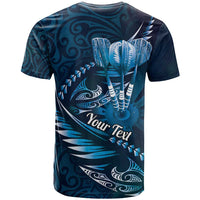 Personalised All Blue New Zealand Darts T Shirt Aoteroa Fern Maori Galaxy Style