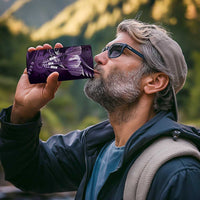 All Purple New Zealand Darts 4 in 1 Can Cooler Tumbler Aoteroa Fern Maori Galaxy Style