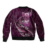 Personalised All Pink New Zealand Darts Bomber Jacket Aoteroa Fern Maori Galaxy Style