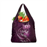 Personalised All Pink New Zealand Darts Grocery Bag Aoteroa Fern Maori Galaxy Style