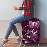 Personalised All Pink New Zealand Darts Luggage Cover Aoteroa Fern Maori Galaxy Style