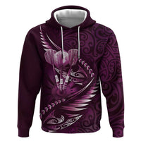 Personalised All Pink New Zealand Darts Zip Hoodie Aoteroa Fern Maori Galaxy Style