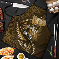 Personalised All Gold New Zealand Darts Apron Aoteroa Fern Maori Galaxy Style - Polynesian Pride