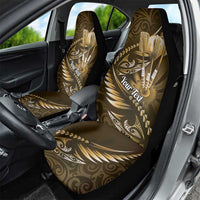 Personalised All Gold New Zealand Darts Car Seat Cover Aoteroa Fern Maori Galaxy Style