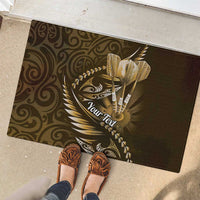 Personalised All Gold New Zealand Darts Rubber Doormat Aoteroa Fern Maori Galaxy Style
