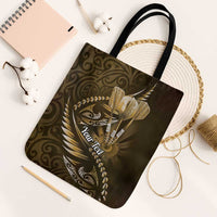 Personalised All Gold New Zealand Darts Tote Bag Aoteroa Fern Maori Galaxy Style - Polynesian Pride