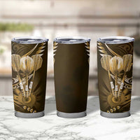 All Gold New Zealand Darts Tumbler Cup Aoteroa Fern Maori Galaxy Style