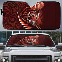 Personalised All Red New Zealand Darts Auto Sun Shade Aoteroa Fern Maori Galaxy Style - Polynesian Pride