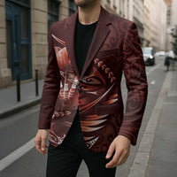 Personalised All Red New Zealand Darts Blazer Aoteroa Fern Maori Galaxy Style - Polynesian Pride