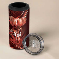 All Red New Zealand Darts 4 in 1 Can Cooler Tumbler Aoteroa Fern Maori Galaxy Style