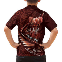 Personalised All Red New Zealand Darts Family Matching Puletasi and Hawaiian Shirt Aoteroa Fern Maori Galaxy Style