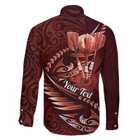 Personalised All Red New Zealand Darts Family Matching Puletasi and Hawaiian Shirt Aoteroa Fern Maori Galaxy Style