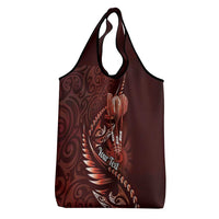 Personalised All Red New Zealand Darts Grocery Bag Aoteroa Fern Maori Galaxy Style