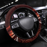 All Red New Zealand Darts Steering Wheel Cover Aoteroa Fern Maori Galaxy Style LT14 Universal Fit Red - Polynesian Pride