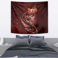 Personalised All Red New Zealand Darts Tapestry Aoteroa Fern Maori Galaxy Style