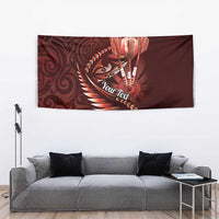 Personalised All Red New Zealand Darts Tapestry Aoteroa Fern Maori Galaxy Style