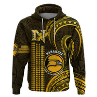 Custom Hawaii Nanakuli High and Intermediate School Hoodie Polynesian Kakau Pattern LT14 Pullover Hoodie Gold - Polynesian Pride