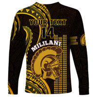 Personalised Hawaii Mililani High School Long Sleeve Shirt Polynesian Kakau Pattern LT14 - Polynesian Pride