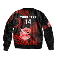 Personalised Hawaii Kalani High School Bomber Jacket Polynesian Kakau Pattern LT14 - Polynesian Pride