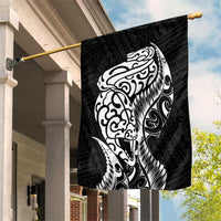 New Zealand Eel Garden Flag Tuna Aotearoa Maori Patten - Black