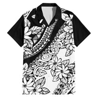 Polynesia Family Matching Mermaid Dress and Hawaiian Shirt Polynesian Tropical Flowers Black Pastel Vibes LT14 Dad's Shirt - Short Sleeve Black - Polynesian Pride
