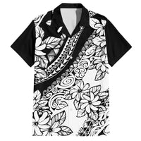 Polynesia Family Matching Tank Maxi Dress and Hawaiian Shirt Polynesian Tropical Flowers Black Pastel Vibes LT14 Dad's Shirt - Short Sleeve Black - Polynesian Pride