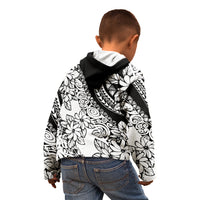Polynesia Kid Hoodie Polynesian Tropical Flowers Black Pastel Vibes LT14 - Polynesian Pride