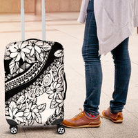 Polynesia Luggage Cover Polynesian Tropical Flowers Black Pastel Vibes LT14 Black - Polynesian Pride
