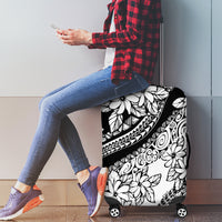 Polynesia Luggage Cover Polynesian Tropical Flowers Black Pastel Vibes LT14 - Polynesian Pride