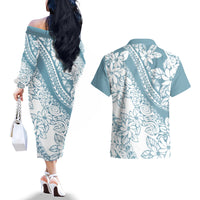 polynesia-couples-matching-off-the-shoulder-long-sleeve-dress-and-hawaiian-shirt-polynesian-tropical-flowers-blue-pastel-vibes