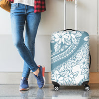 Polynesia Luggage Cover Polynesian Tropical Flowers Blue Pastel Vibes LT14 - Polynesian Pride