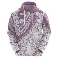 Polynesia Hoodie Polynesian Tropical Flowers Purple Pastel Vibes LT14 - Polynesian Pride