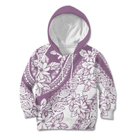 Polynesia Kid Hoodie Polynesian Tropical Flowers Purple Pastel Vibes LT14 Hoodie Purple - Polynesian Pride