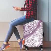 Polynesia Luggage Cover Polynesian Tropical Flowers Purple Pastel Vibes LT14 - Polynesian Pride