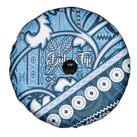 Blue Bula Fiji Spare Tire Cover Fijian Language Week Tapa Cloth - Pastel